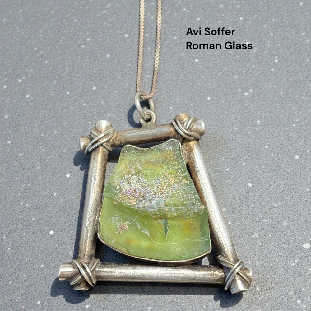 Avi Soffer Roman Glass Pendant Necklace